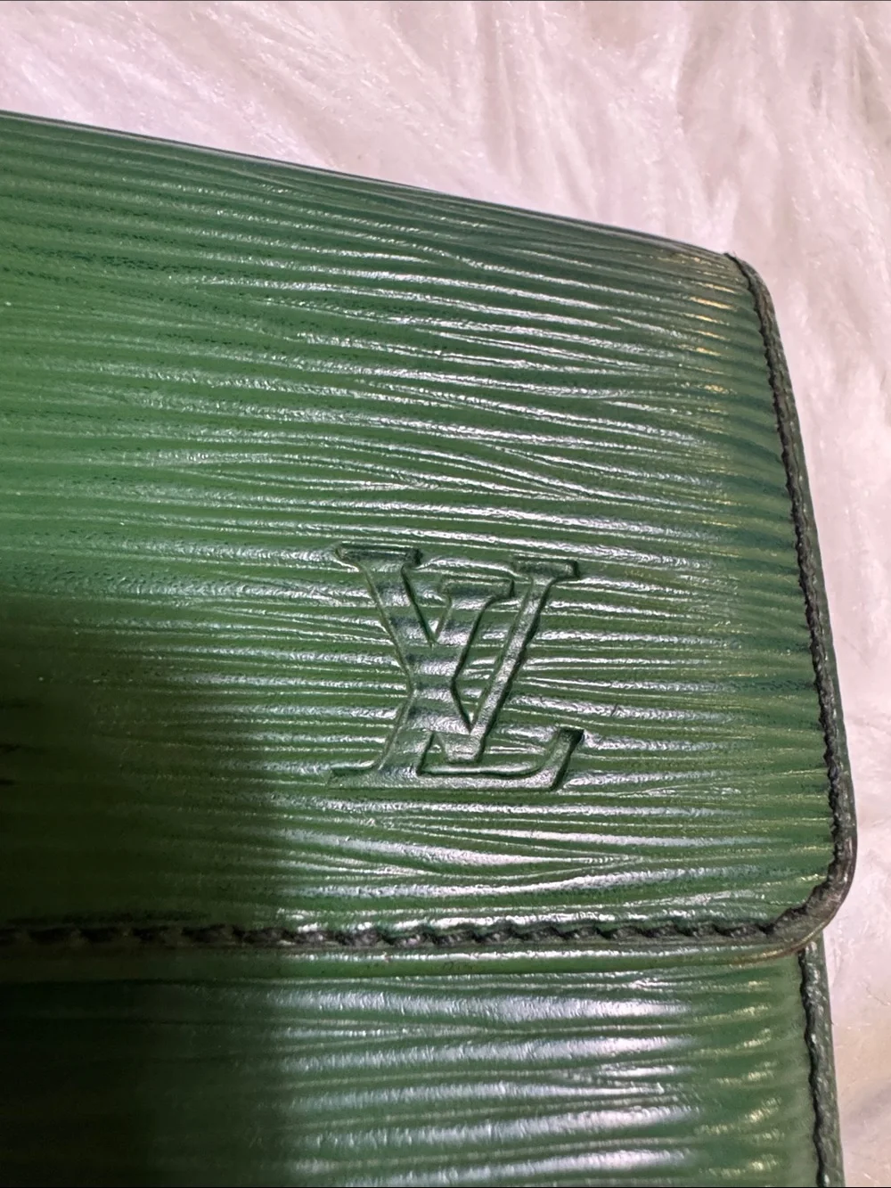 Vintage Louis Vuitton Green Epi Leather Compact Wallet